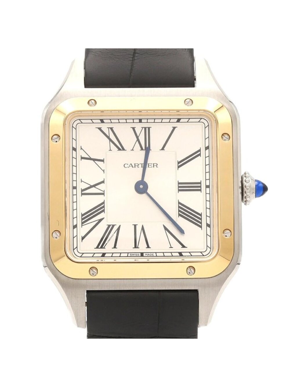 Cartier Santos Dumont LM 2 Stainless Steel Yellow Gold Quartz Watch